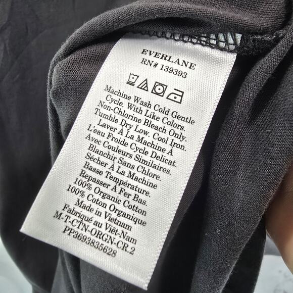 Everlane T Shirt Mens Black Short Sleeve Crew Organic Cotton Uniform - Picture 9 of 10